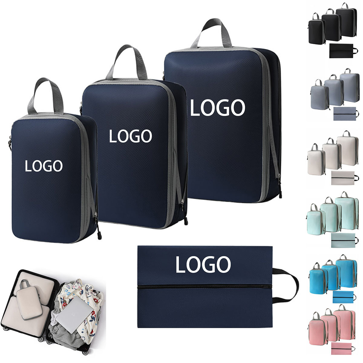 4-Piece Travel Compression Bag Set