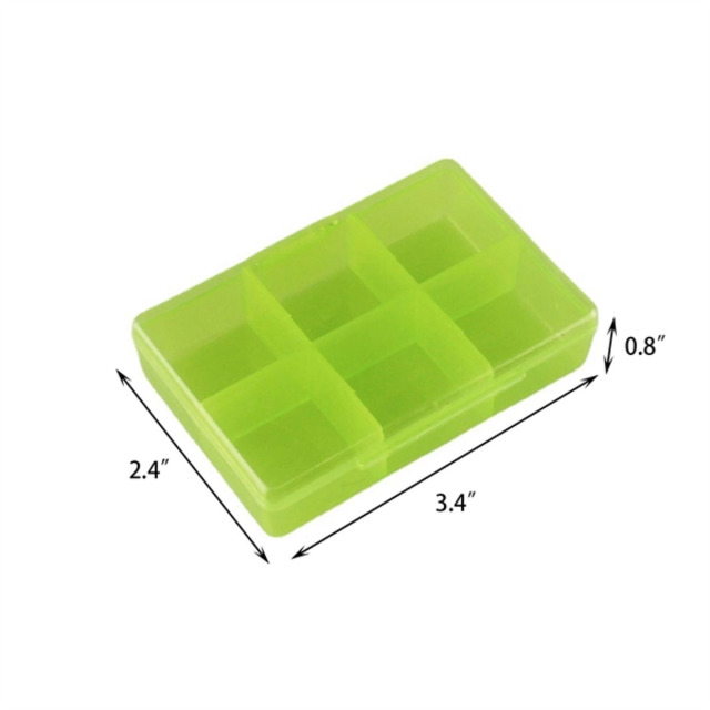 6-Compartment Clear Pill Organizer