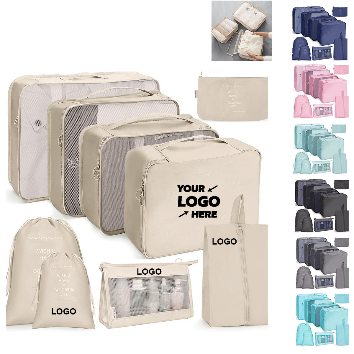 9-Piece Travel Packing Organizer Set