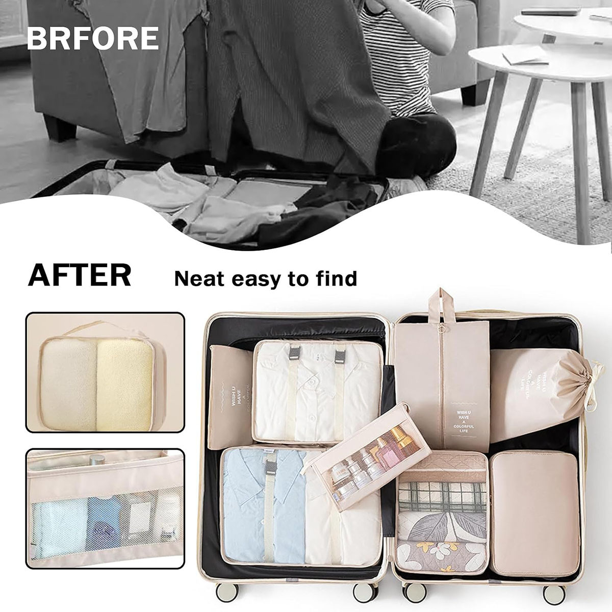 9-Piece Travel Packing Organizer Set