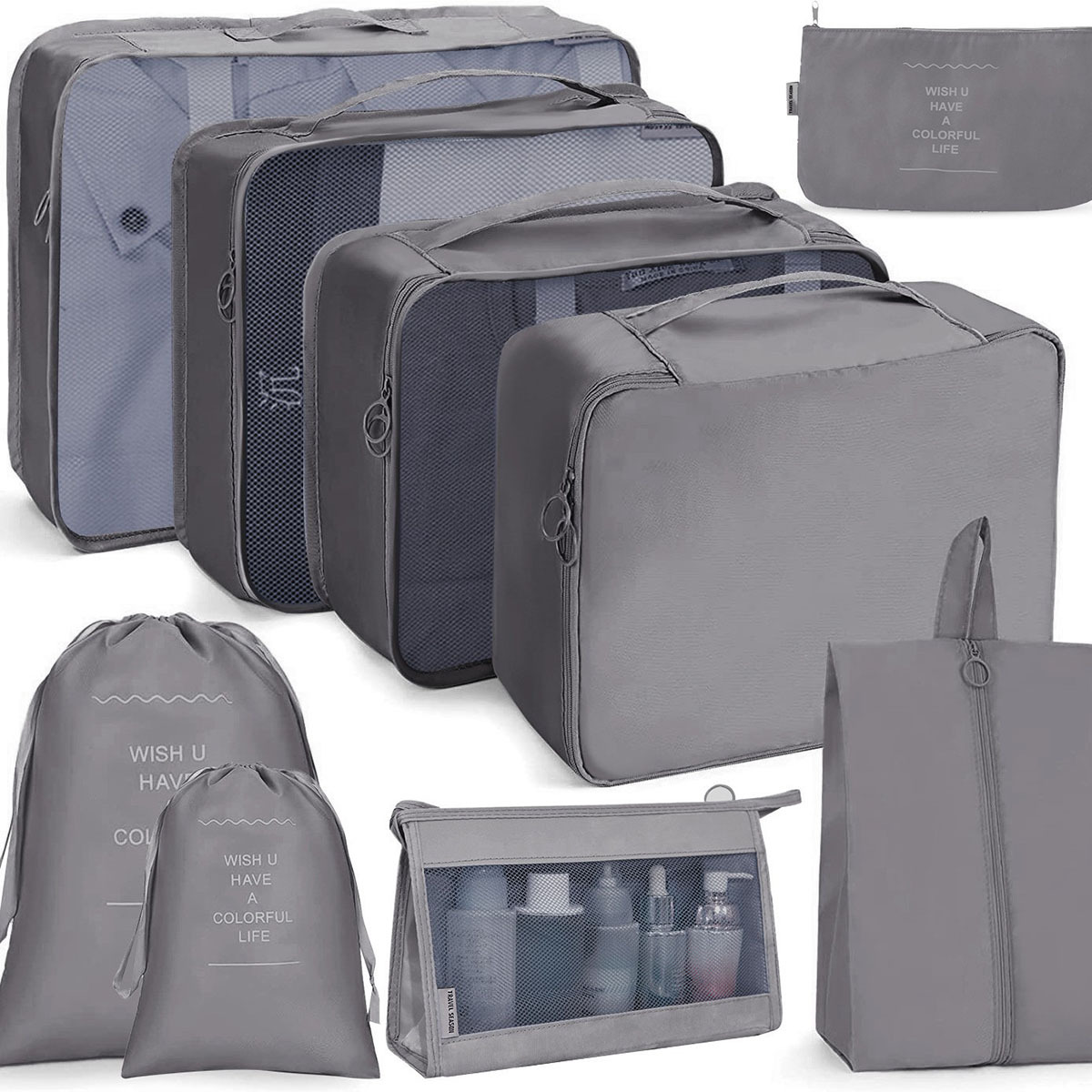 9-Piece Travel Packing Organizer Set