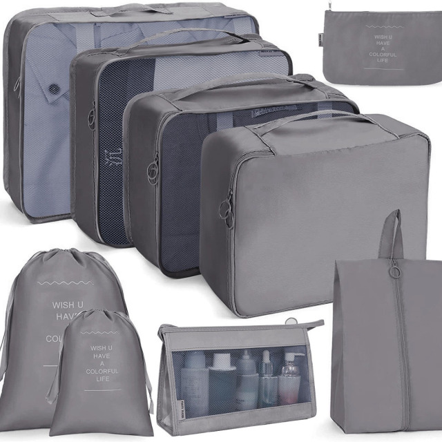 9-Piece Travel Packing Organizer Set