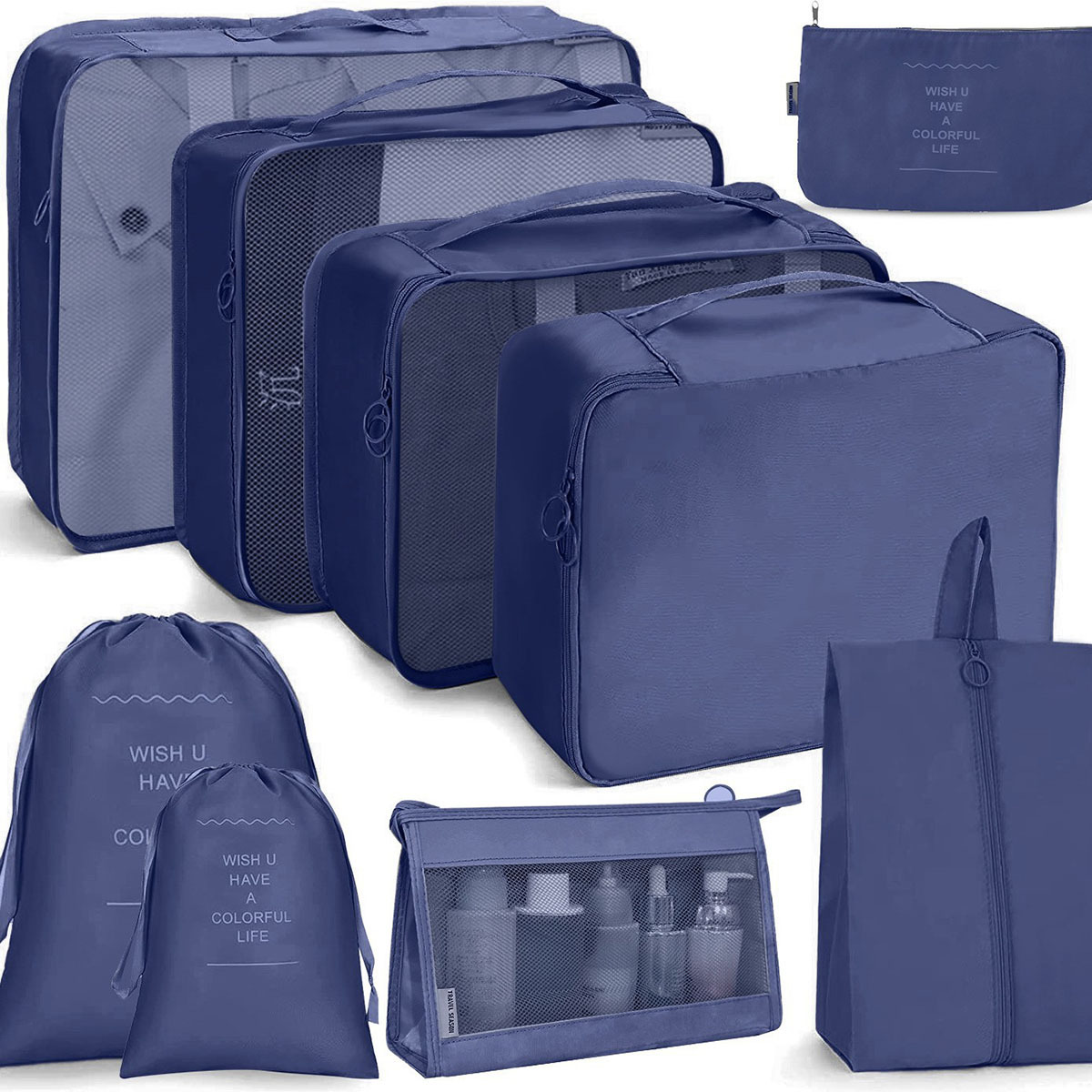 9-Piece Travel Packing Organizer Set
