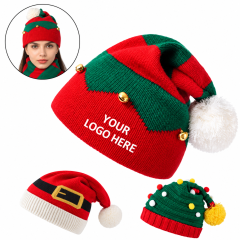 Acrylic Knit Christmas Bell Hat