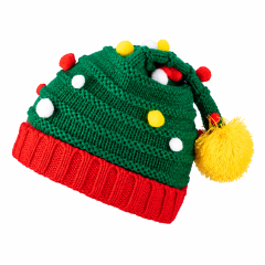 Acrylic Knit Christmas Bell Hat