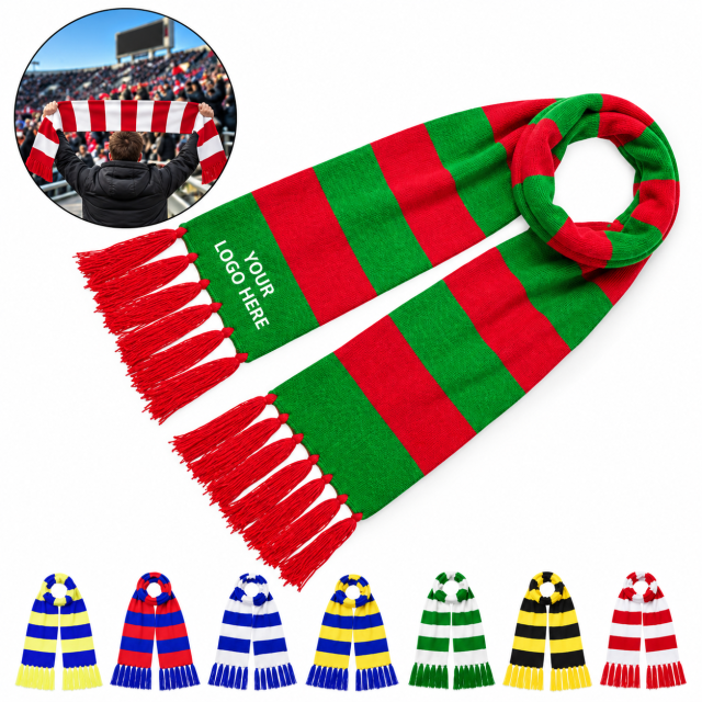 Acrylic Spandex Knit Christmas Tassel Scarf