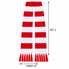 Acrylic Spandex Knit Christmas Tassel Scarf