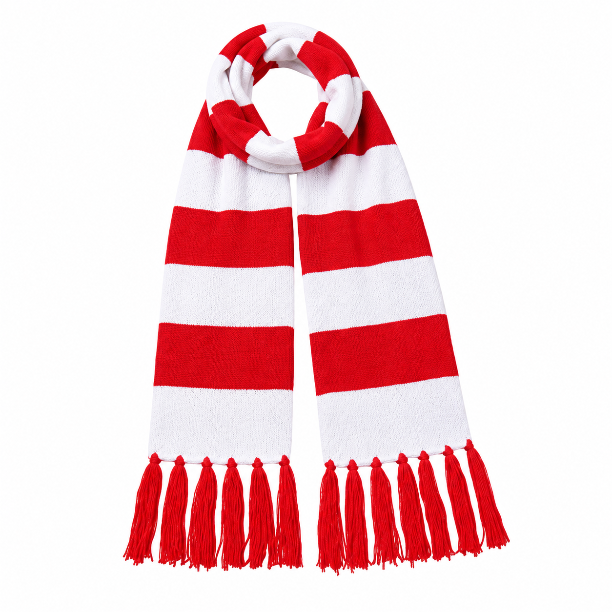 Acrylic Spandex Knit Christmas Tassel Scarf