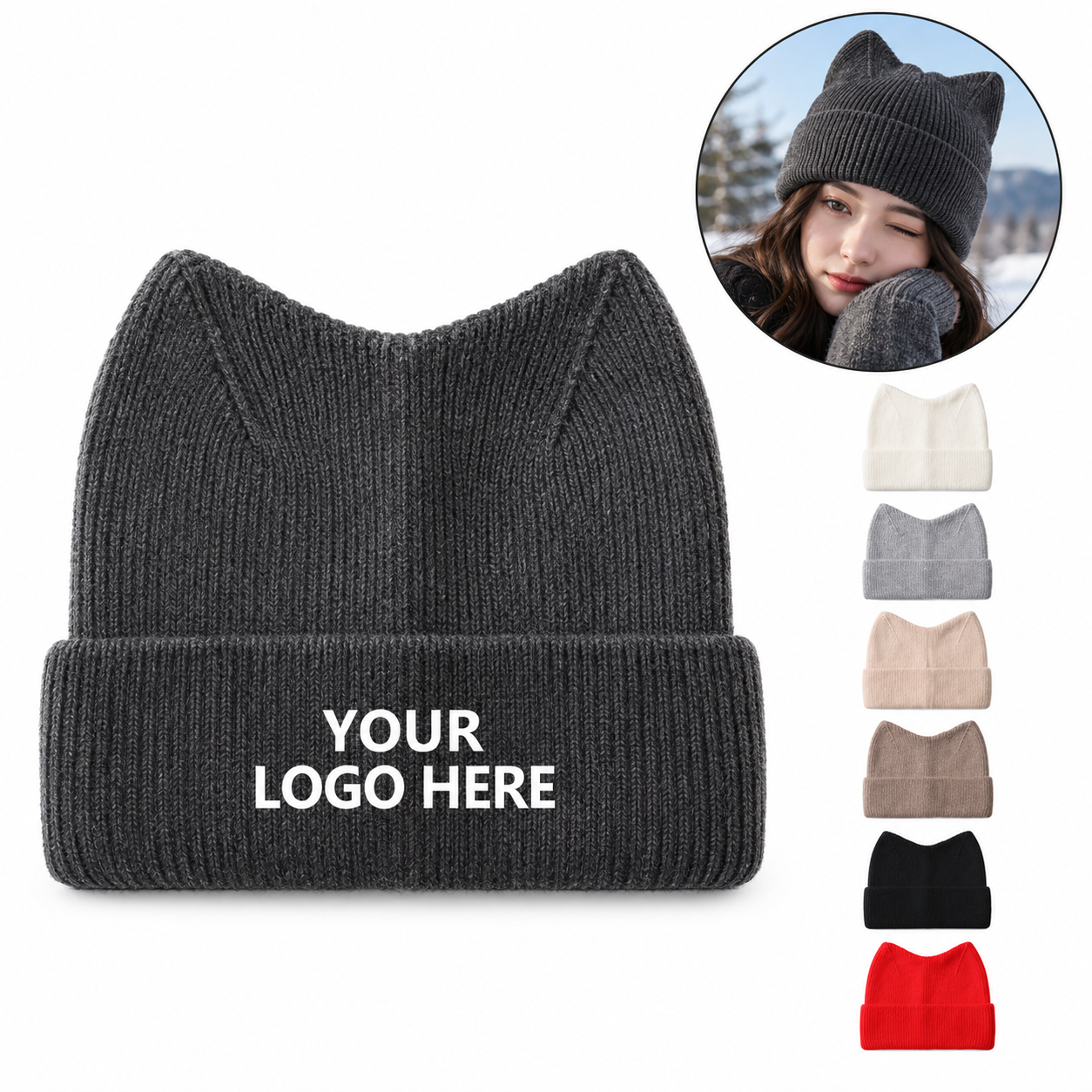 Cat Ear Knit Winter Beanie