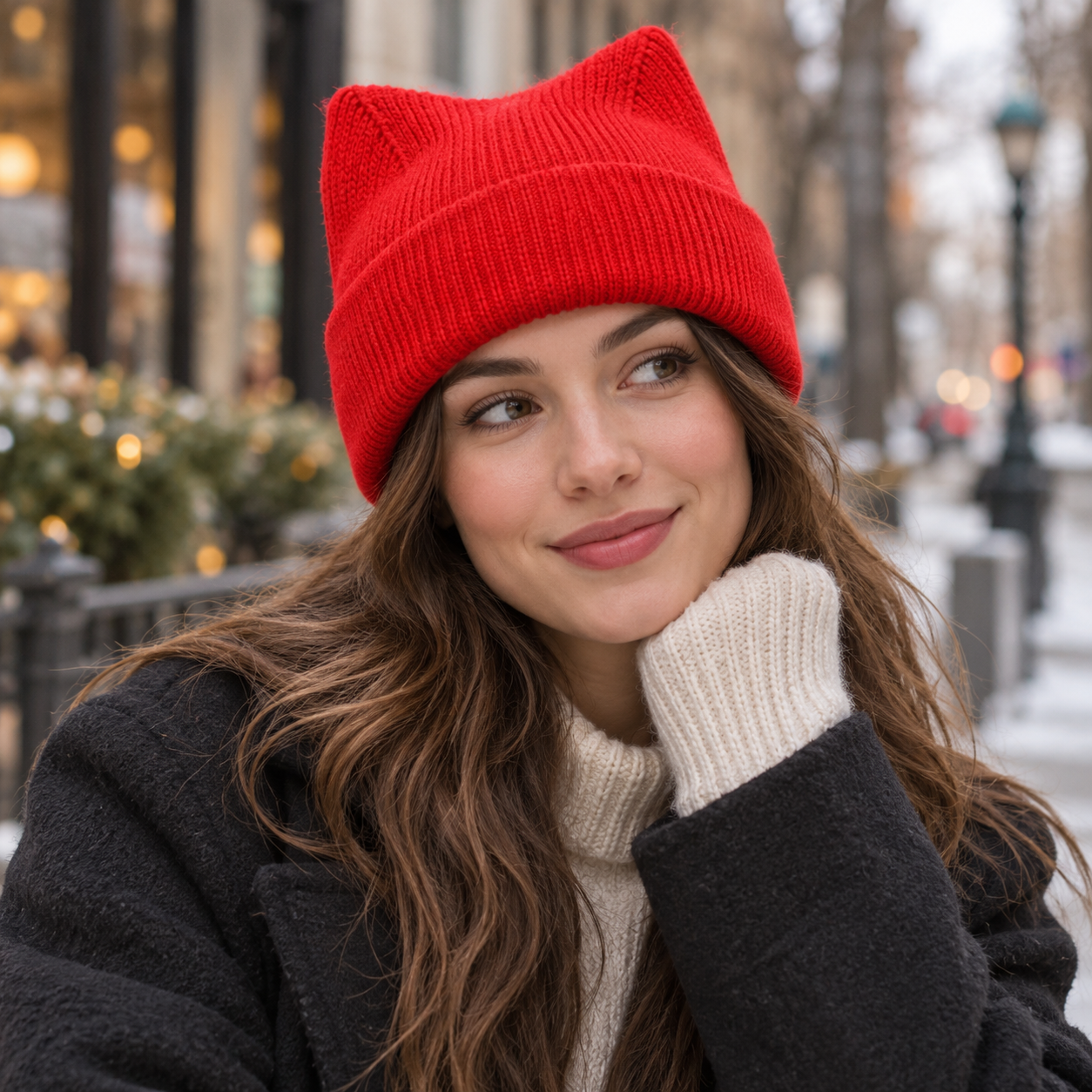 Cat Ear Knit Winter Beanie