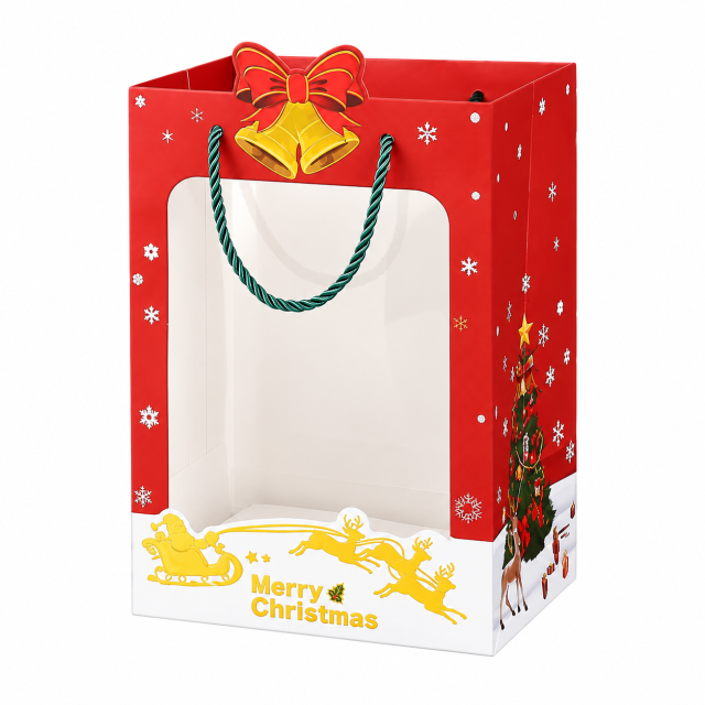 Christmas Cardstock Gift Tote Bag