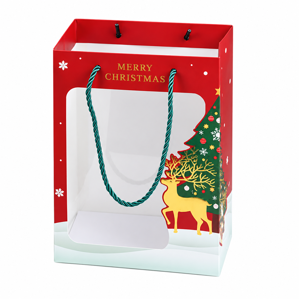 Christmas Cardstock Gift Tote Bag