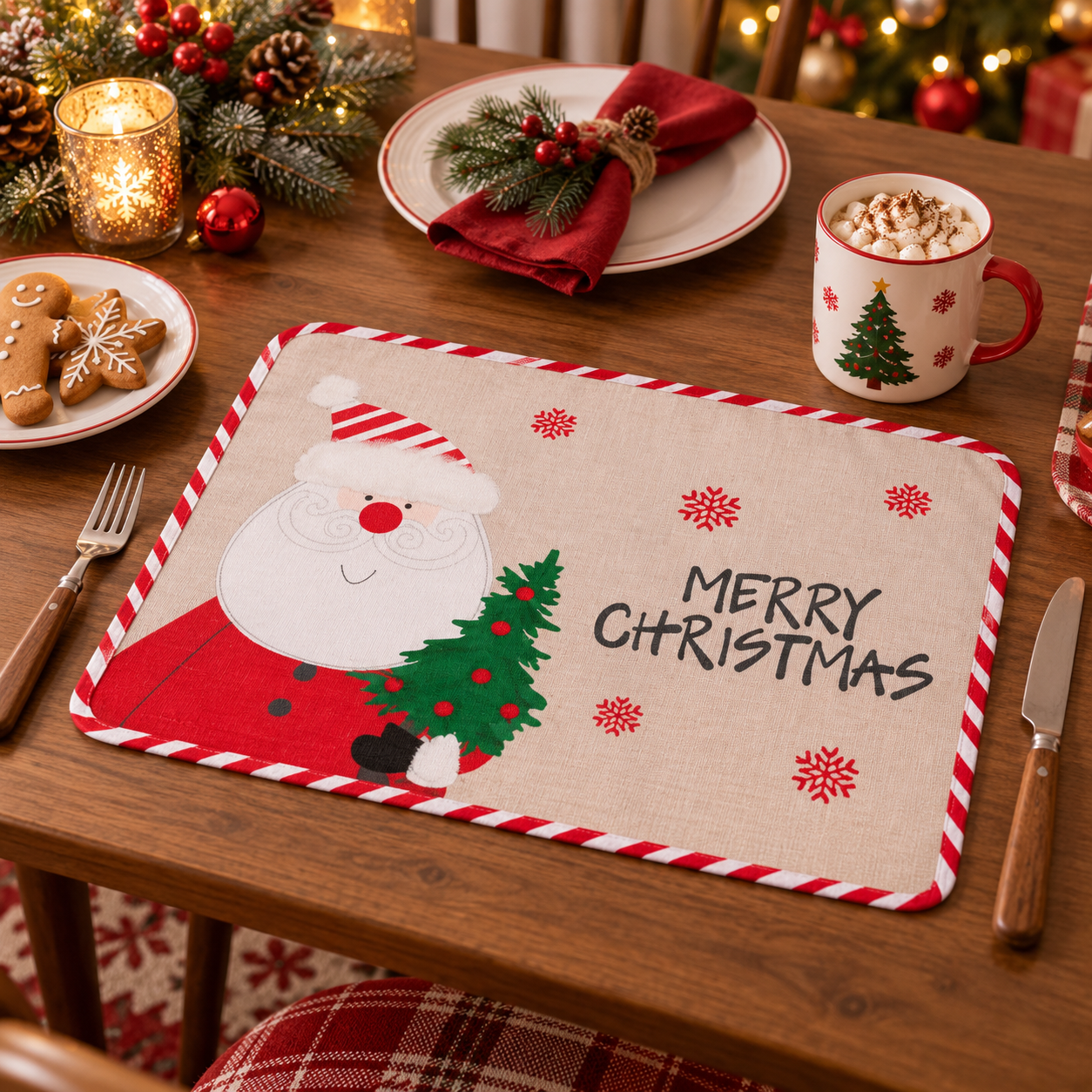 Christmas Fabric Dining Table Cover