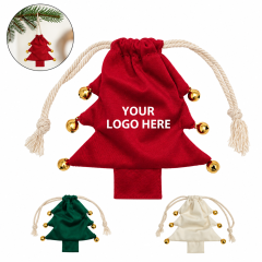 Christmas Fabric Drawstring Gift Pouch