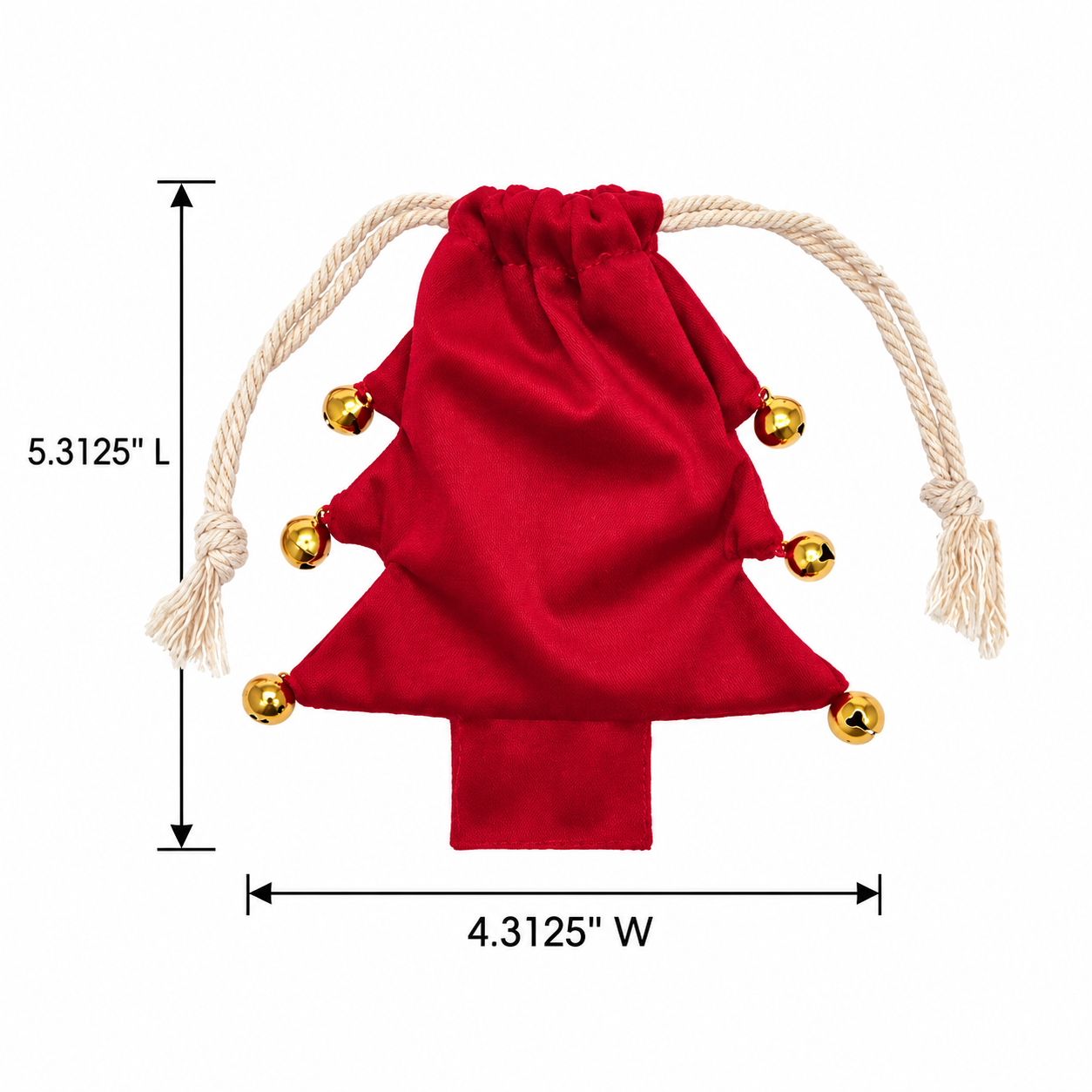 Christmas Fabric Drawstring Gift Pouch