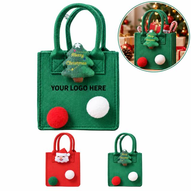 Christmas Felt Plush Gift Tote Bag
