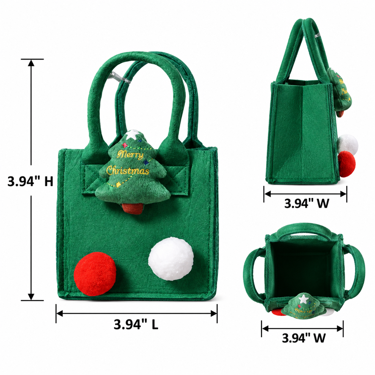 Christmas Felt Plush Gift Tote Bag
