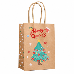 Christmas Kraft Paper Gift Shopping Bag