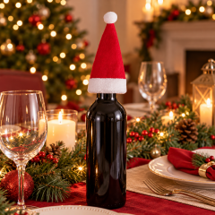 Christmas Table Cutlery and Bottle Sleeve Set