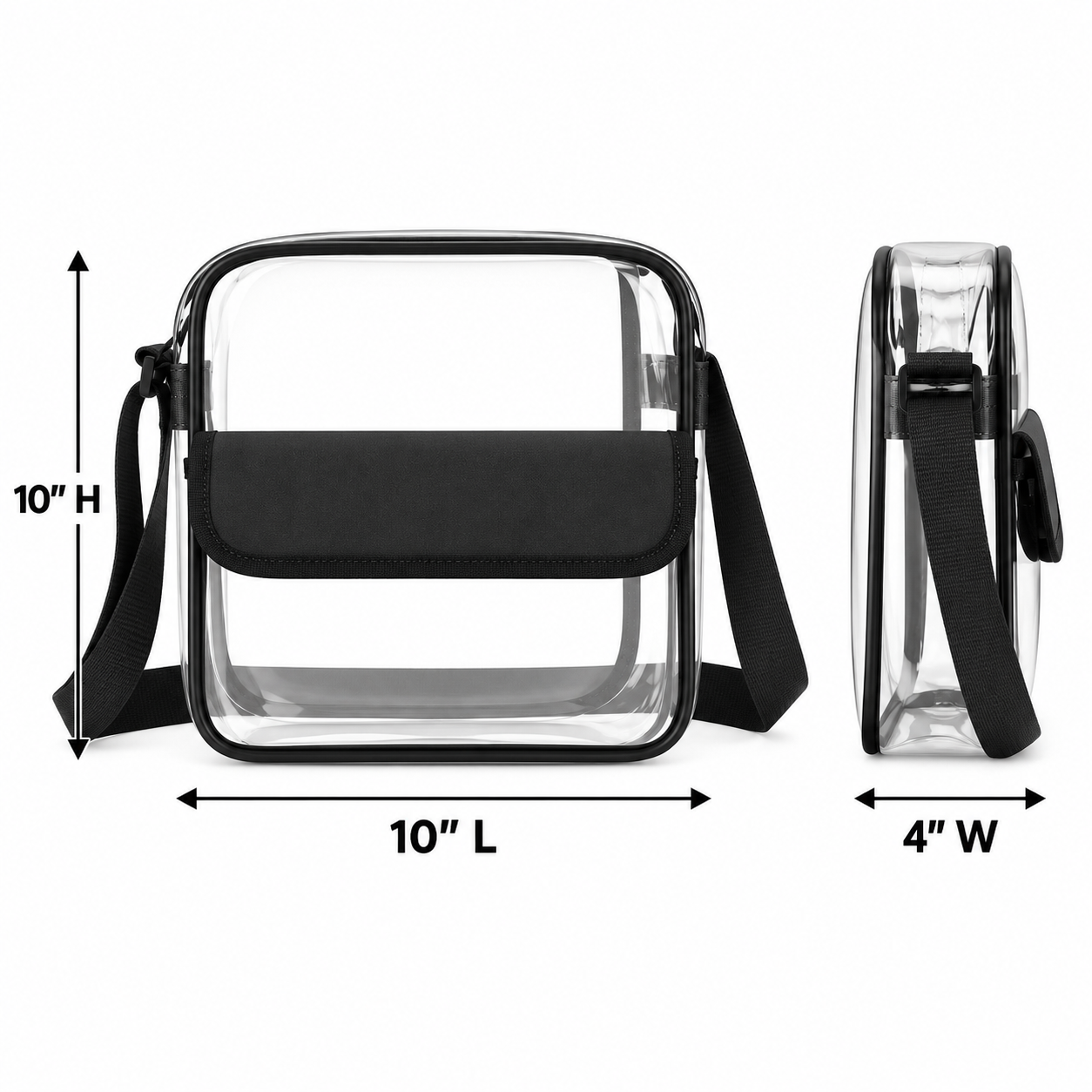 Clear PVC Crossbody Shoulder Bag