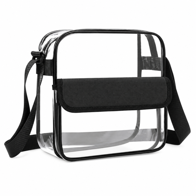 Clear PVC Crossbody Shoulder Bag