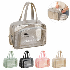 Clear PVC Toiletry Bag With Shoe Compartment