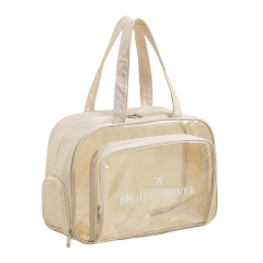 Clear PVC Toiletry Bag With Shoe Compartment