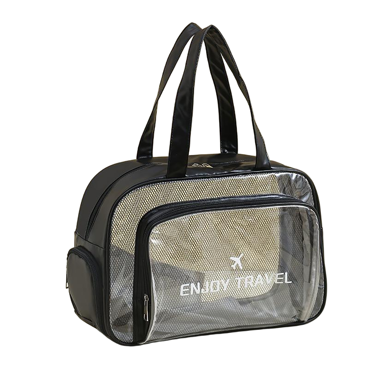 Clear PVC Toiletry Bag With Shoe Compartment