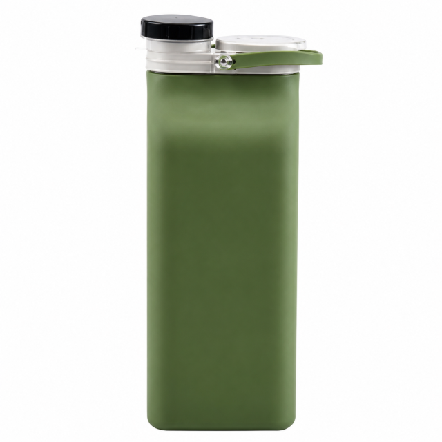 Collapsible Silicone Travel Water Bottle With Carry Ring