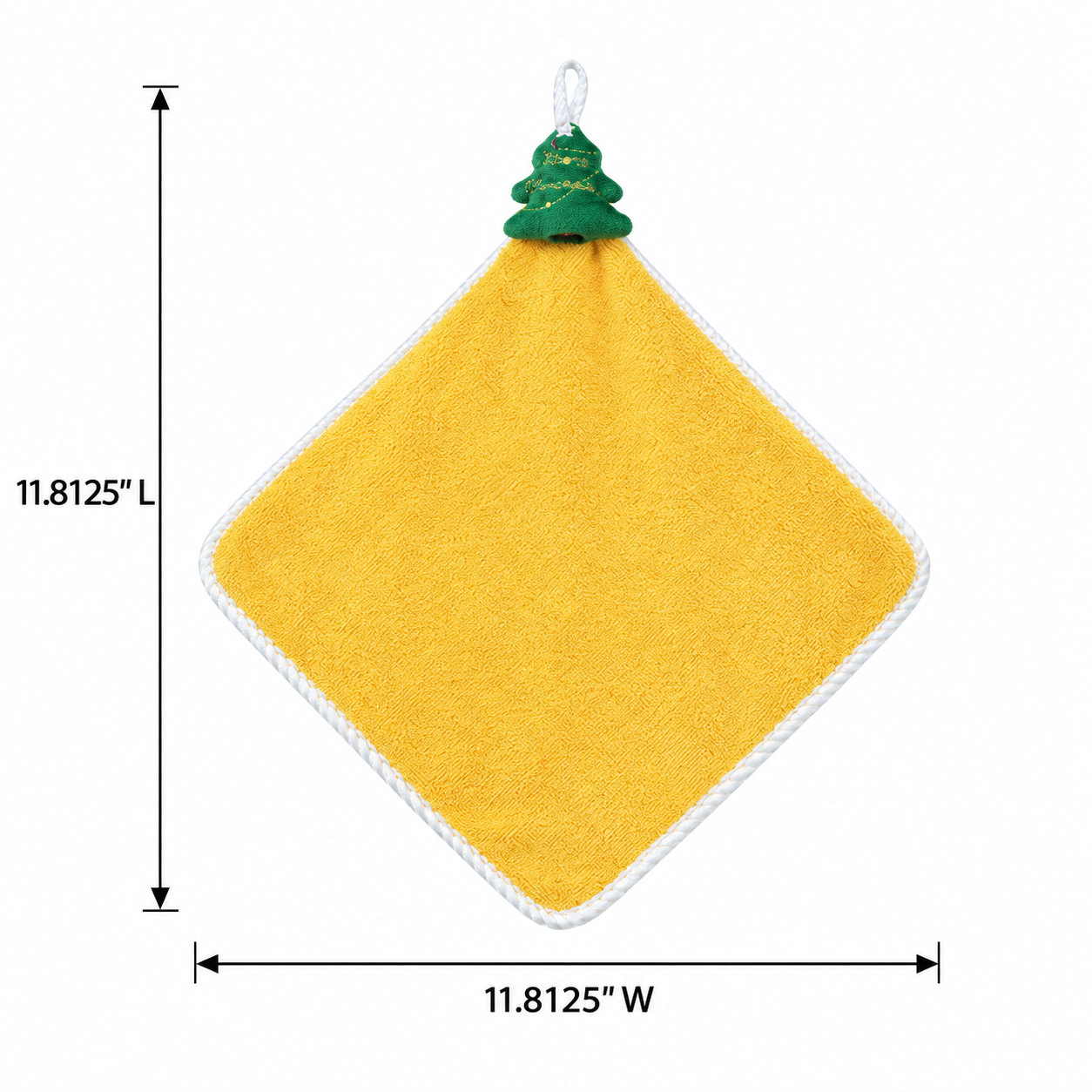 Coral Velvet Christmas Hanging Hand Towel