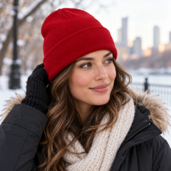 Custom Nylon Knit Beanie