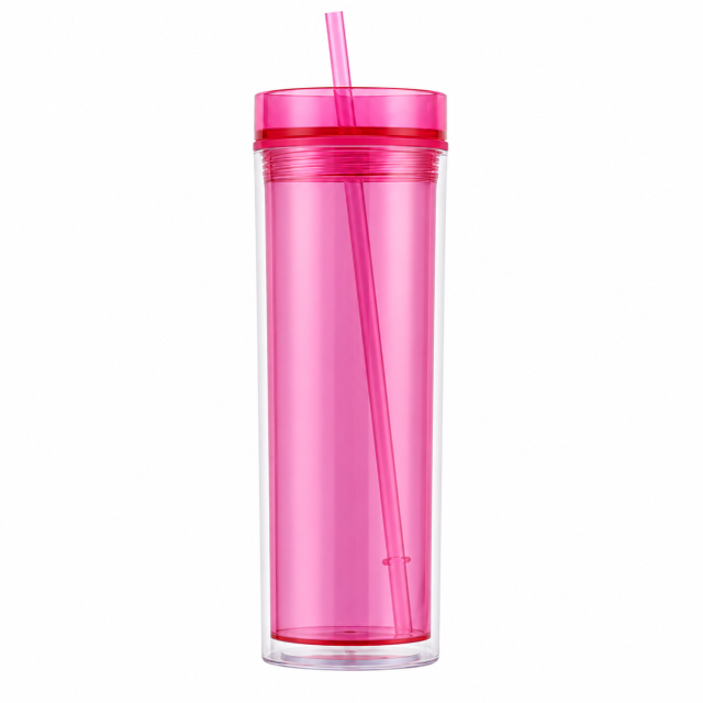 Double Wall PS Straw Tumbler