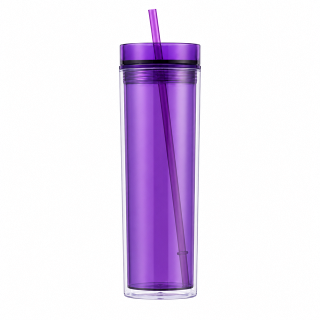 Double Wall PS Straw Tumbler