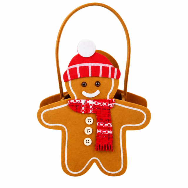 Felt Gingerbread Man Christmas Treat Bag