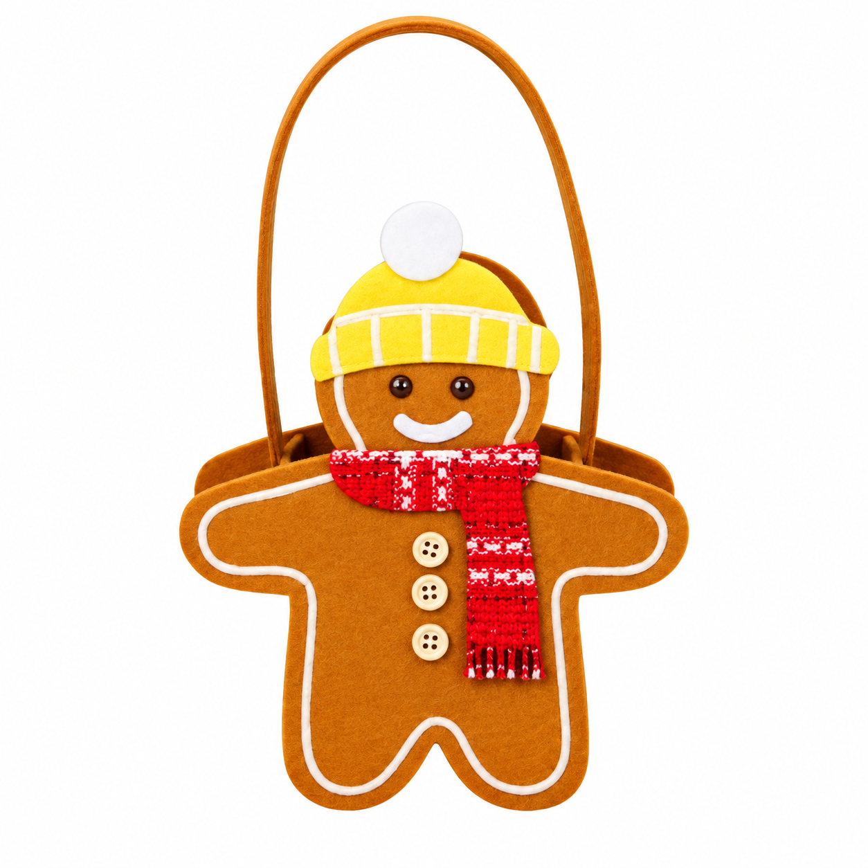 Felt Gingerbread Man Christmas Treat Bag