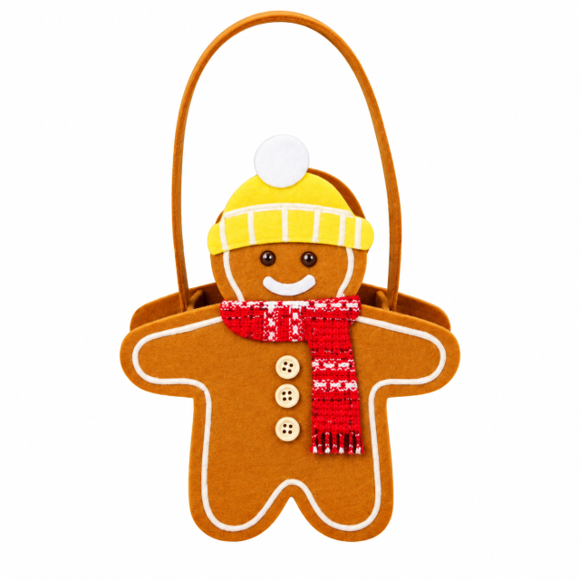 Felt Gingerbread Man Christmas Treat Bag