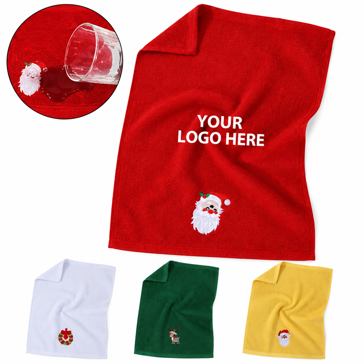 Festive Cotton Christmas Kitchen Towel