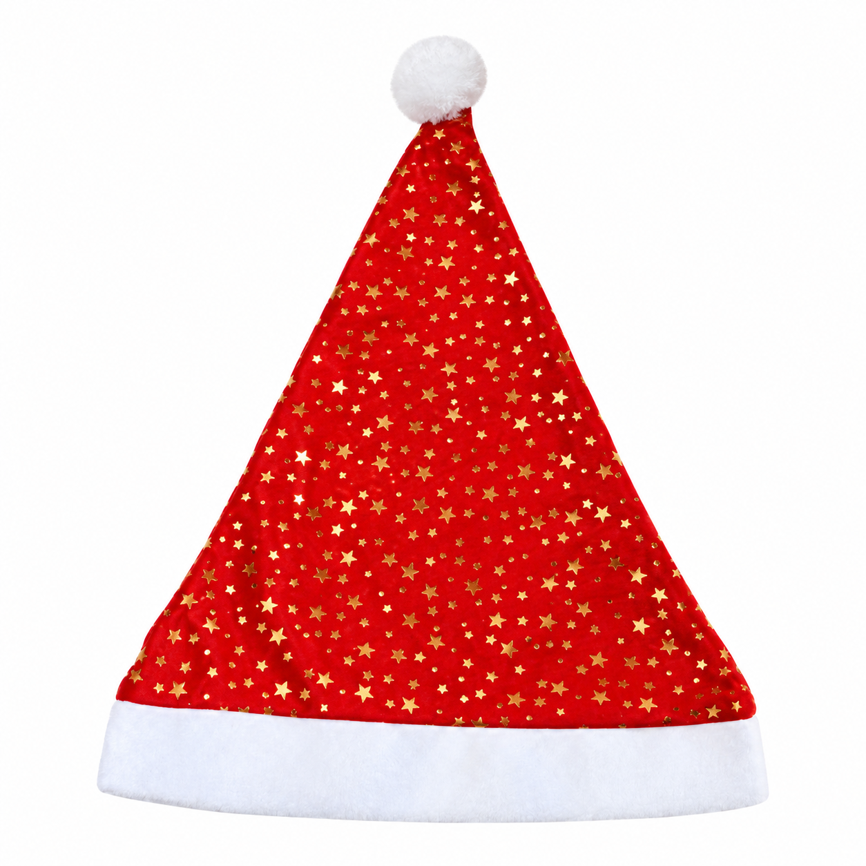 Festive Santa Hat With Gold Snowflake Pattern