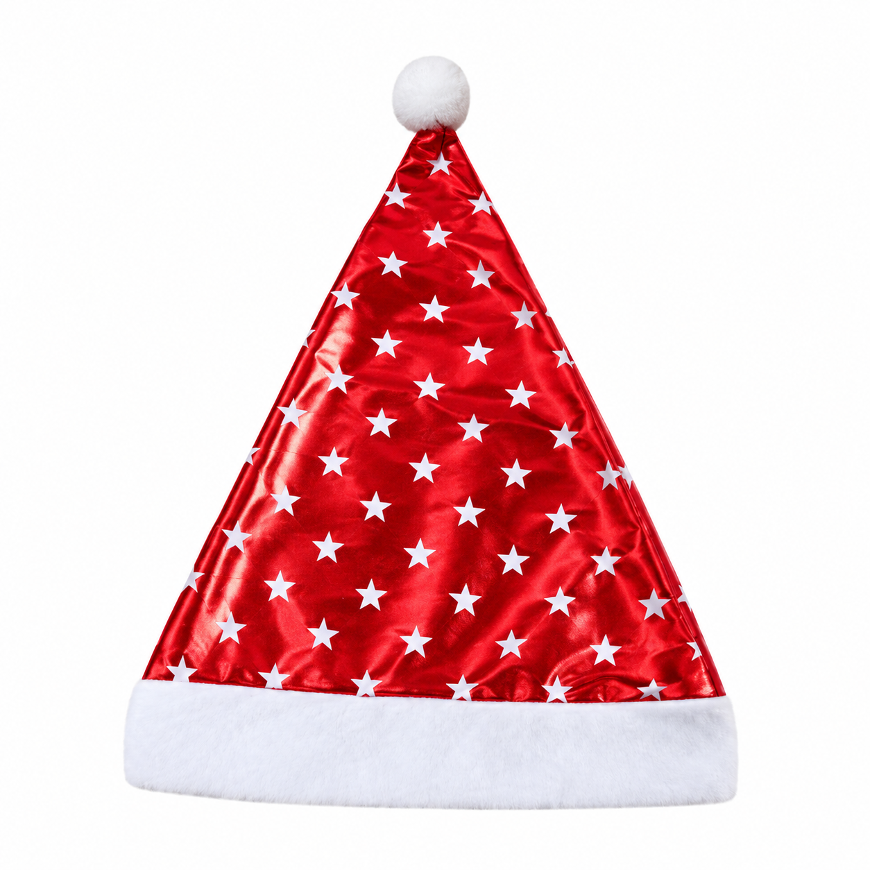 Festive Santa Hat With Gold Snowflake Pattern