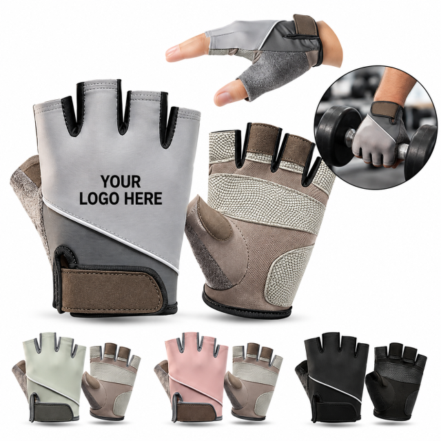 Fingerless Sports Fitness Training Gloves