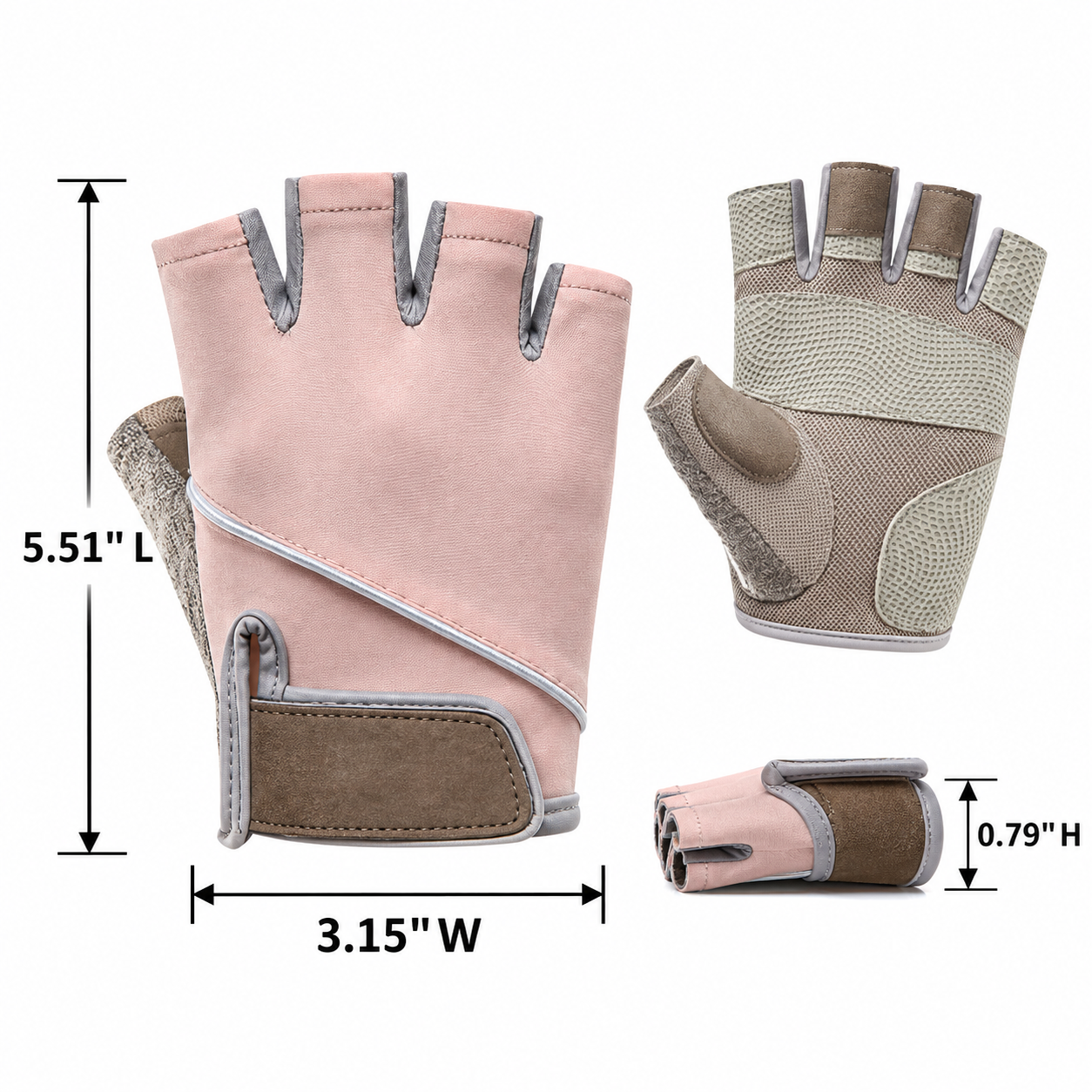 Fingerless Sports Fitness Training Gloves