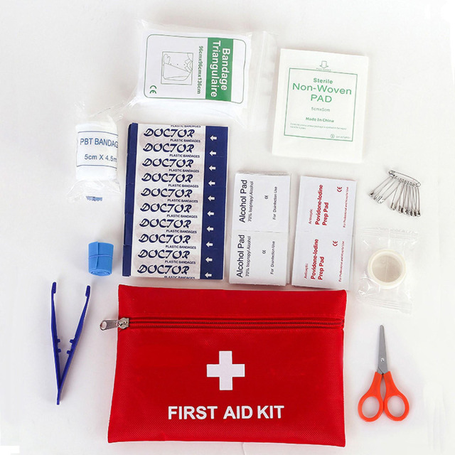 First Aid Set Including 12 Waterproof Items