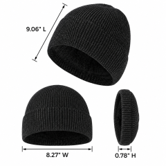 Fleece Lined Polyester Knit Beanie