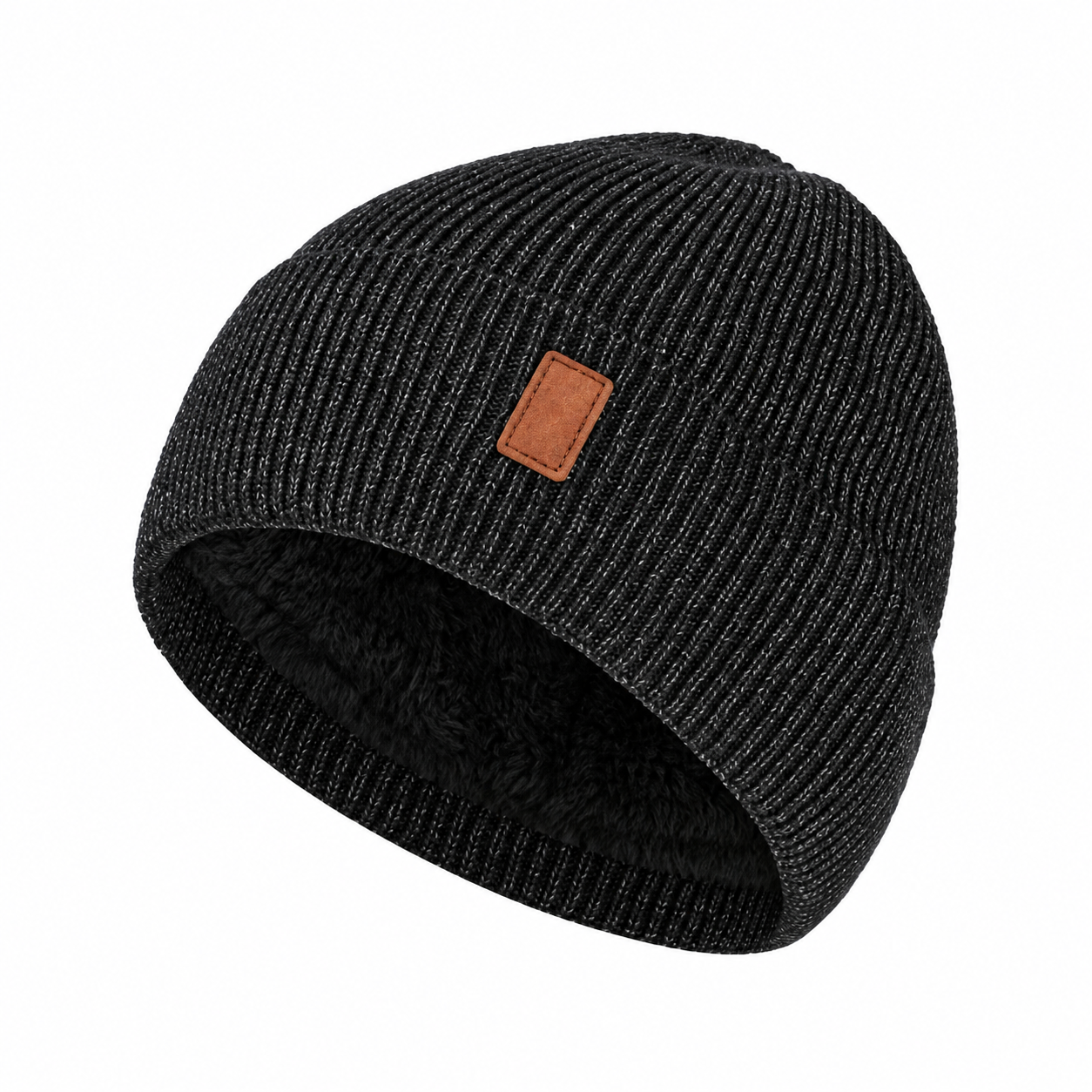 Fleece Lined Polyester Knit Beanie