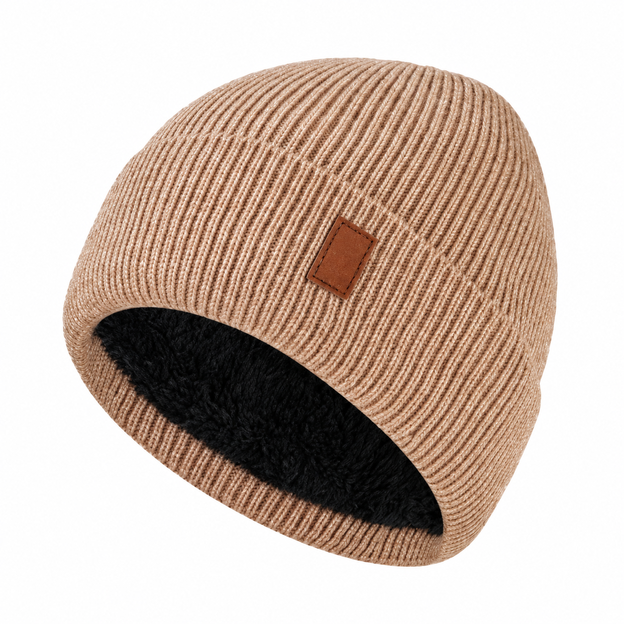 Fleece Lined Polyester Knit Beanie