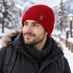 Fleece Lined Polyester Knit Beanie