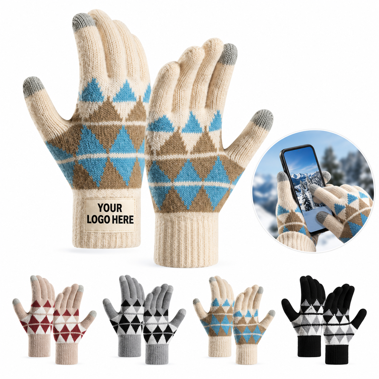 Fleece Lined Touchscreen Cycling Winter Gloves