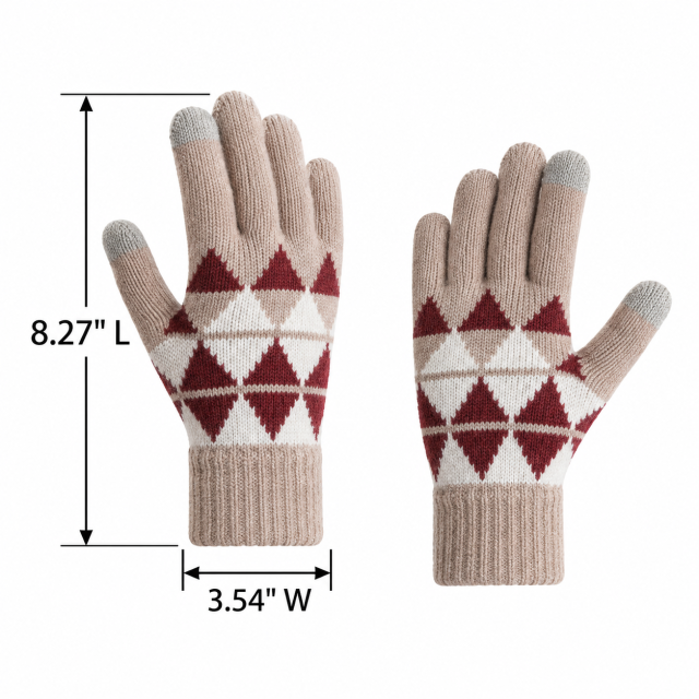Fleece Lined Touchscreen Cycling Winter Gloves