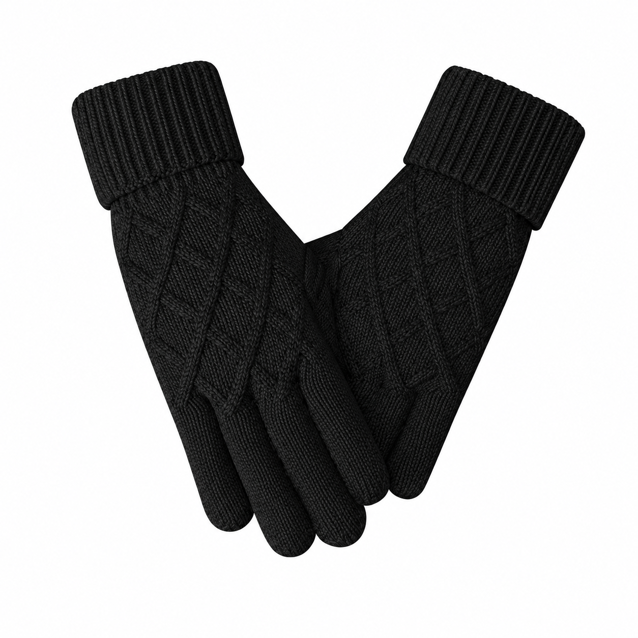 Fleece Lined Touchscreen Winter Knit Gloves