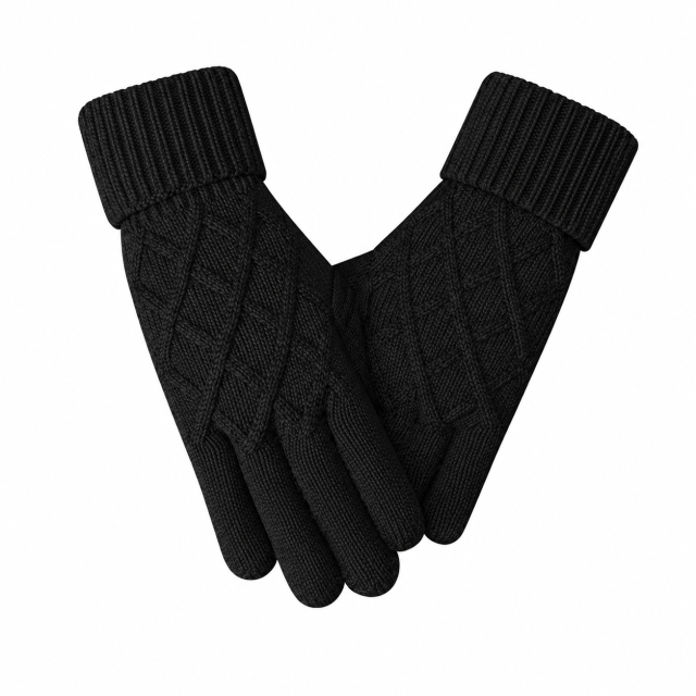 Fleece Lined Touchscreen Winter Knit Gloves